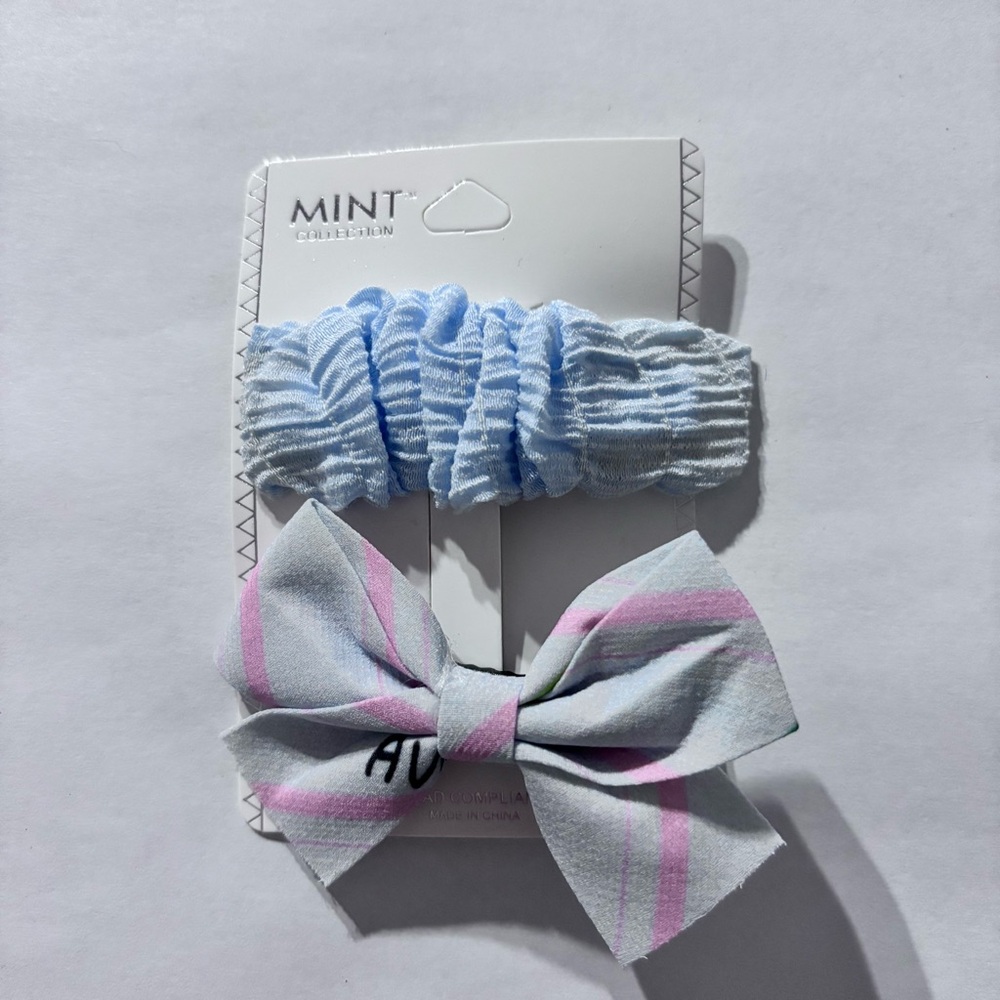 Mint Blue and Pink Hair Accessories Set
